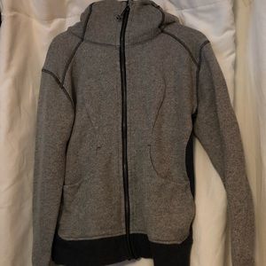 Grey zip up hoodie